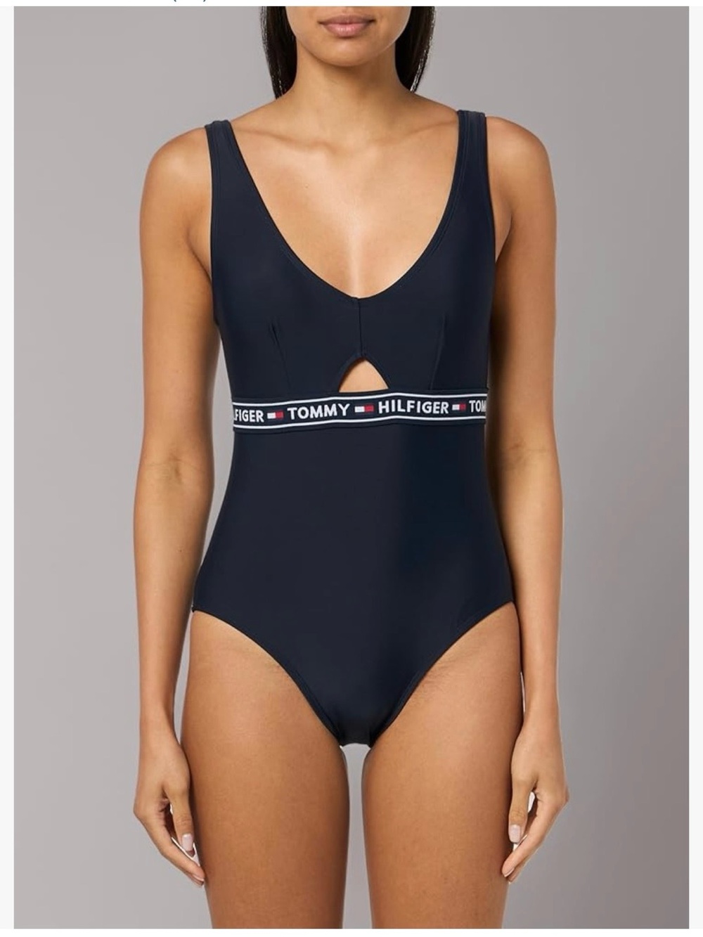 Tommy Hilfiger Logo Band One‑Piece Swimsuit – Size M (NWT)